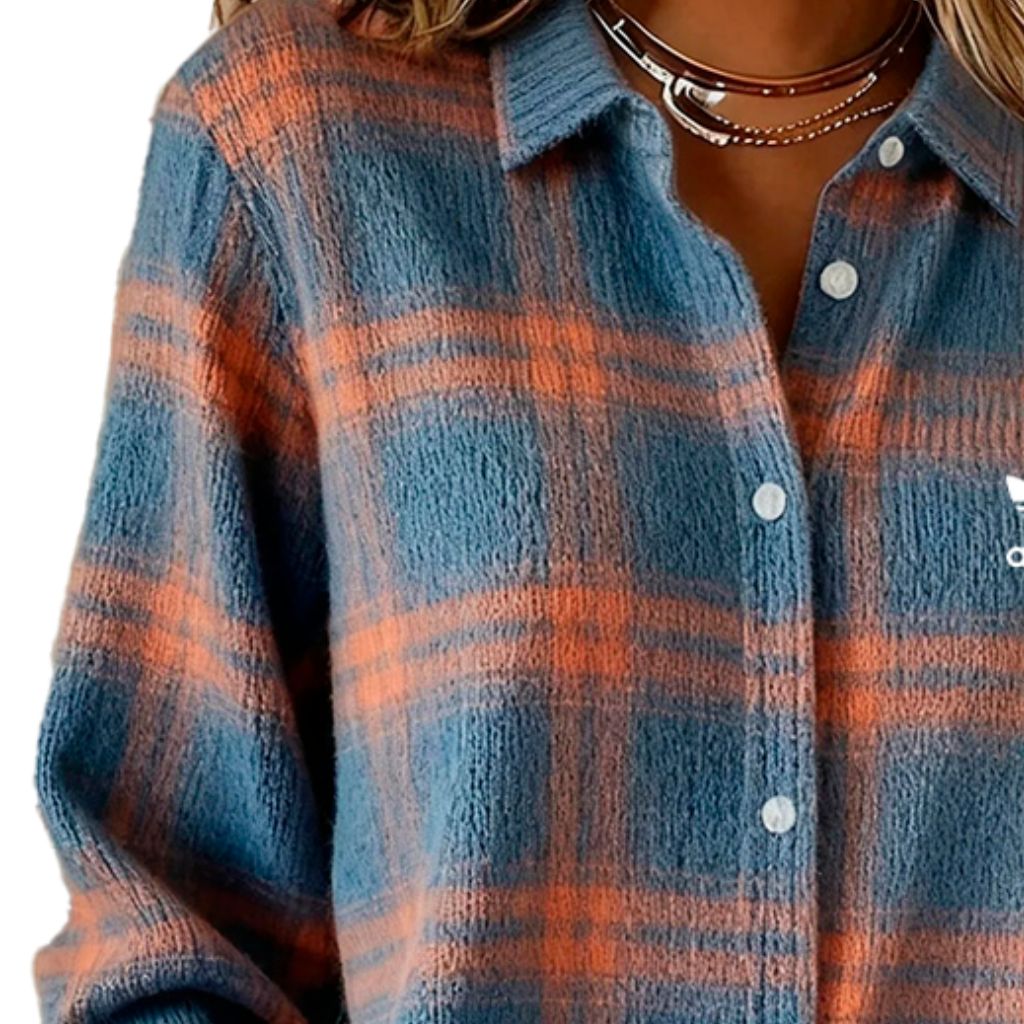 Plaid Originals Buttoned Cotton Cardigan Sweater