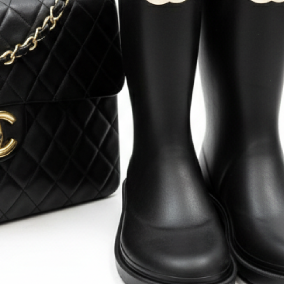 Rainboots & Classic Flap Bag Set